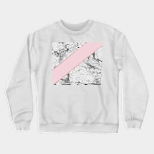 Celestial rose - dramatic white marble Crewneck Sweatshirt